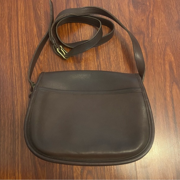 Vintage Coach Dark Brown Leather Crossbody Bag - Picture 4 of 13